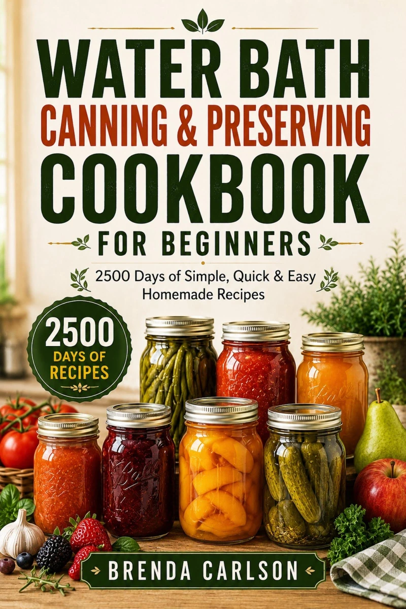 Portada: Water Bath Canning & Preserving Cookbook for Beginners