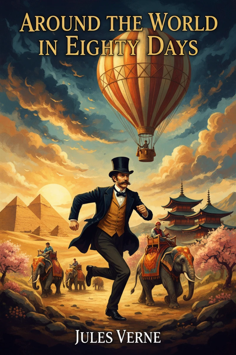 Portada: Around the World in Eighty Days