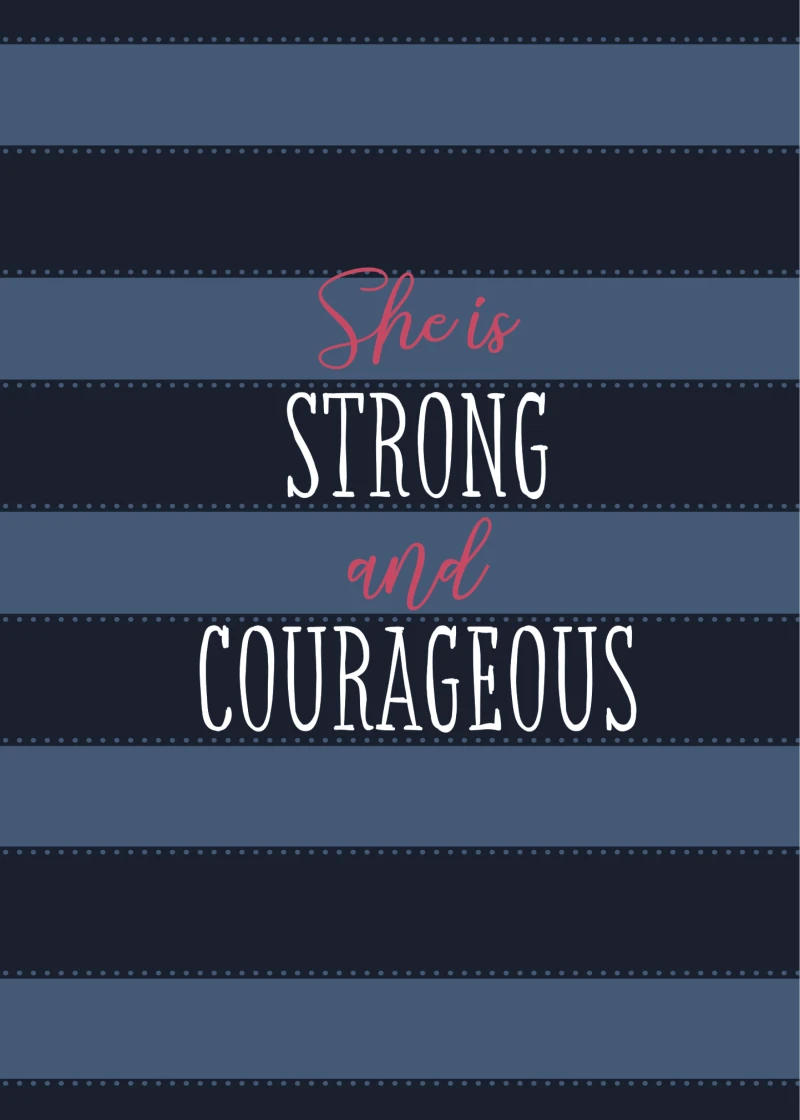 Portada: She Is Strong and Courageous