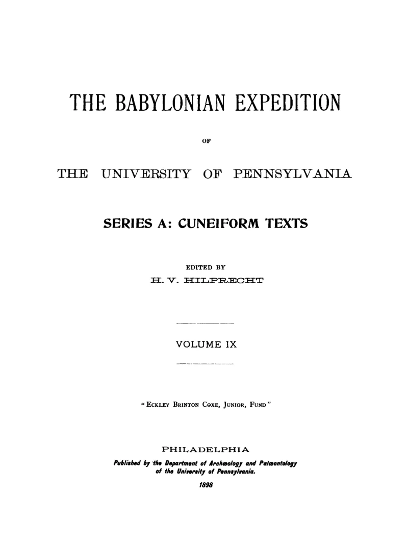 Portada: Business Documents of Murashu Sons of Nippur Dated in the Reign of Darius II