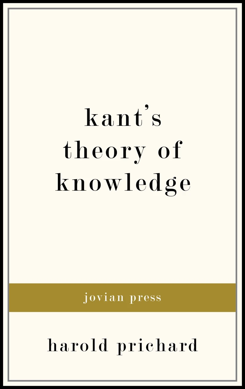 Portada: Kant's Theory of Knowledge