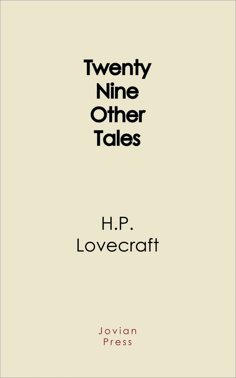 Portada: Twenty-Nine Other Tales