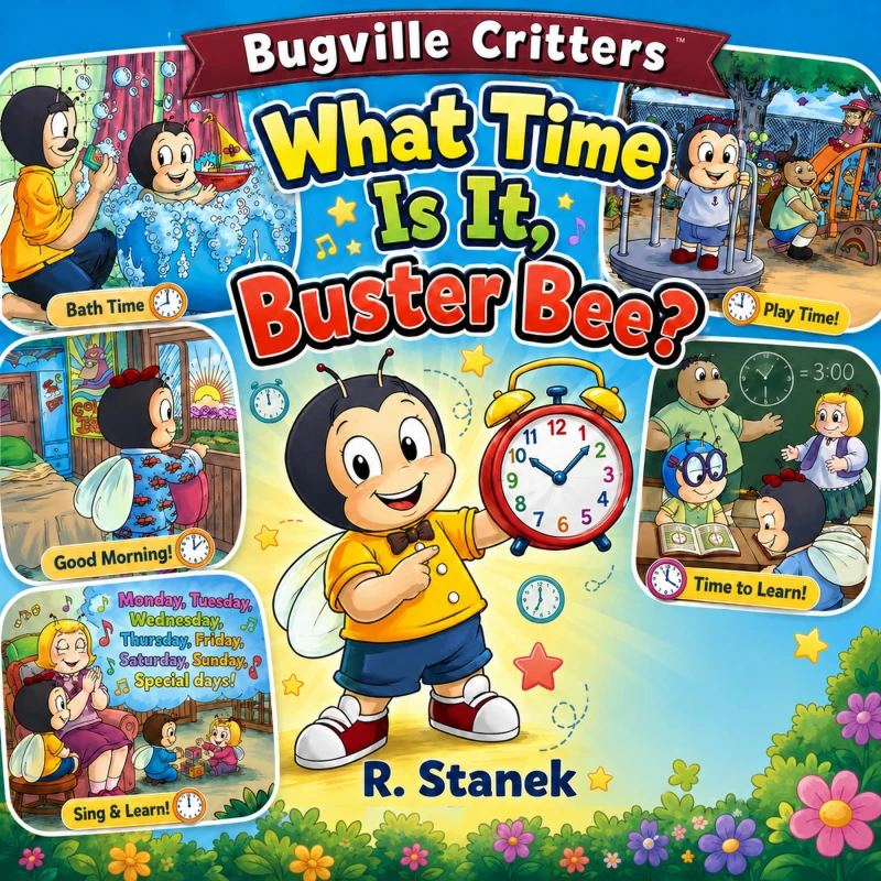 Portada: What Time Is It, Buster Bee? (A Bugville Critters Story)