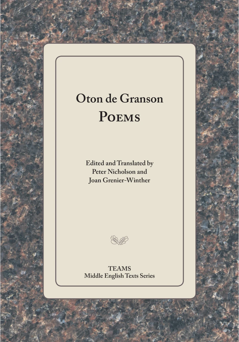 Portada: Oton de Granson, Poems
