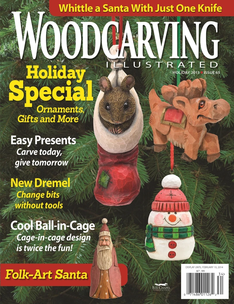 Portada: Woodcarving Illustrated Issue 65 Holiday 2013