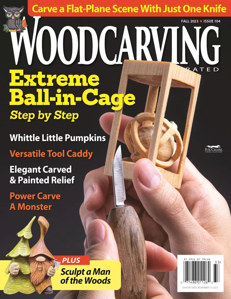 Portada: Woodcarving Illustrated Issue 104 Fall 2023
