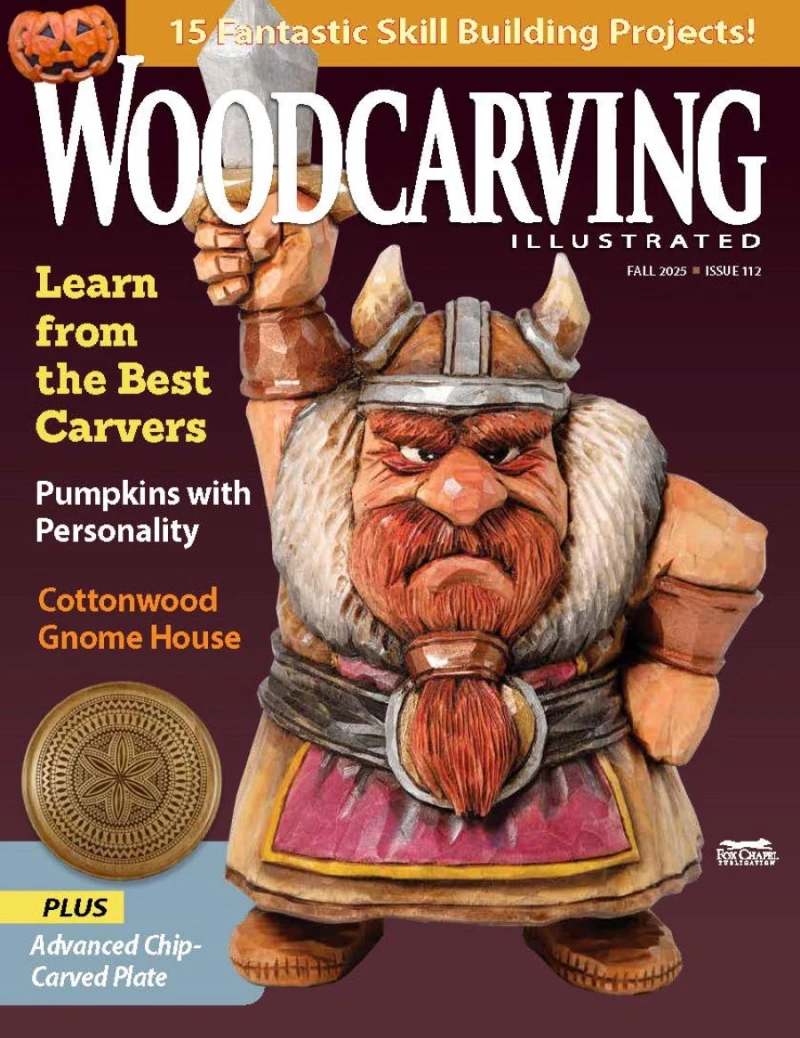 Portada: Woodcarving Illustrated Issue 112 Fall 2025