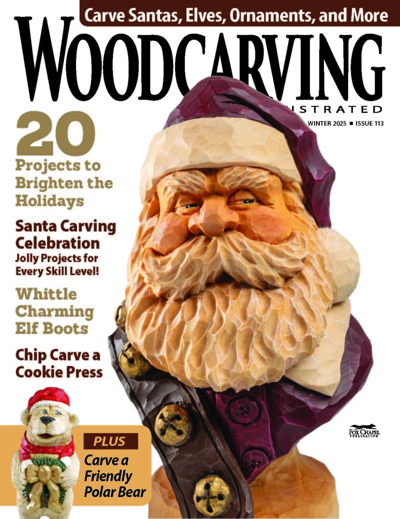 Portada: Woodcarving Illustrated Issue 113 Winter 2025