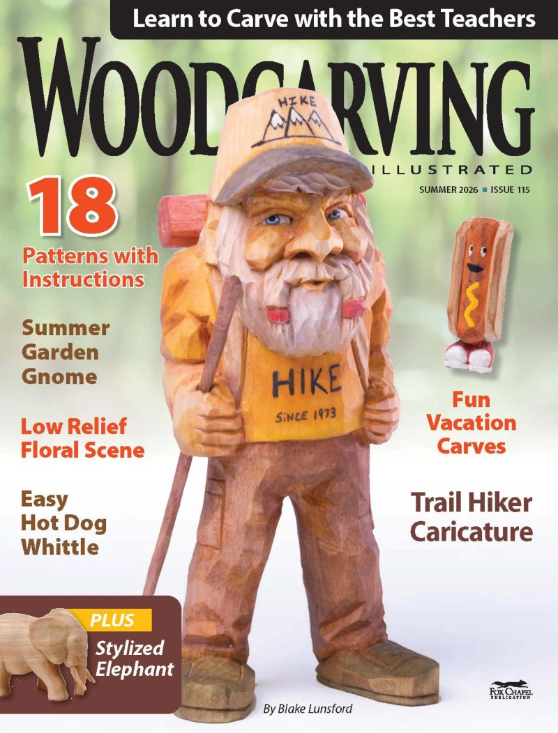 Portada: Woodcarving Illustrated Issue 115 Summer 2026