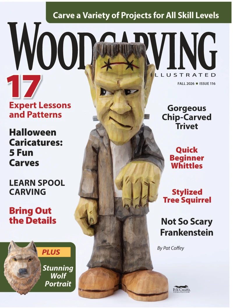 Portada: Woodcarving Illustrated Issue 116 Fall 2026
