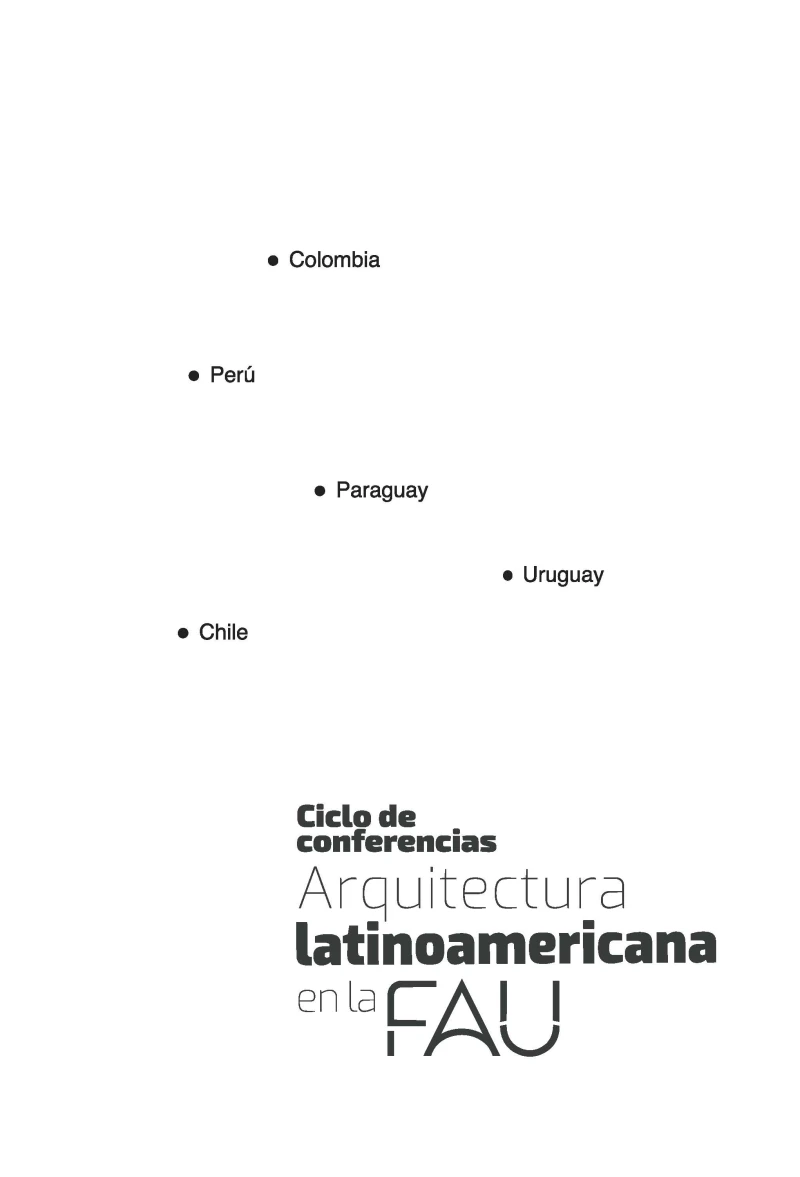 Portada: Arquitectura Latinoamericana en la FAU