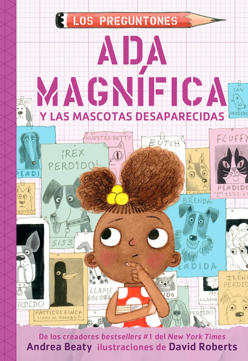 Portada: Ada Magnífica y las mascotas desaparecidas (Los Preguntones 5)