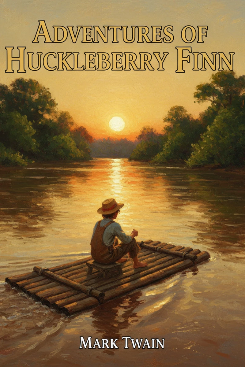Portada: Adventures of Huckleberry Finn