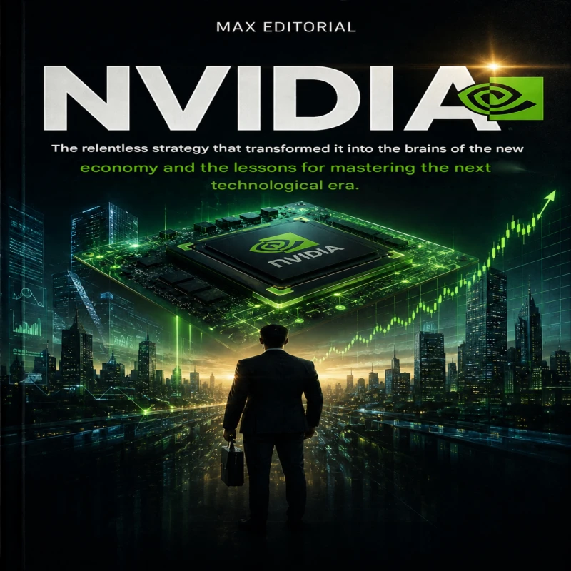 Portada: Nvidia: The Relentless Strategy That Transformed It into the Brains of the New Economy and Lessons for Mastering the Next Technological Era.