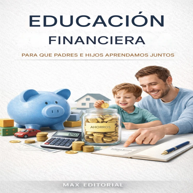 Portada: Educación financiera para que padres e hijos aprendamos juntos.