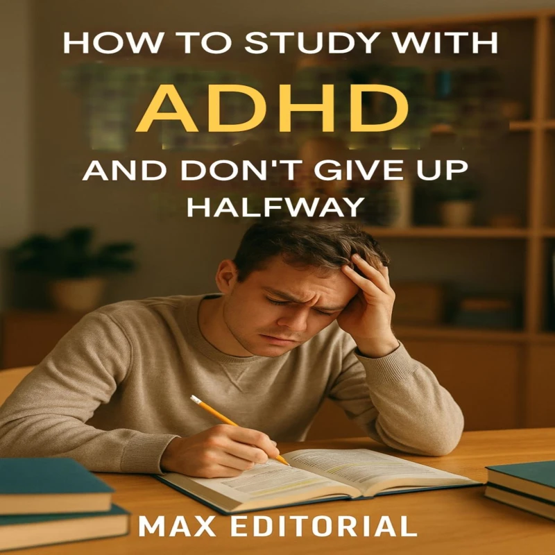 Portada: How to Study with ADHD and Don´t Give Up Halfway