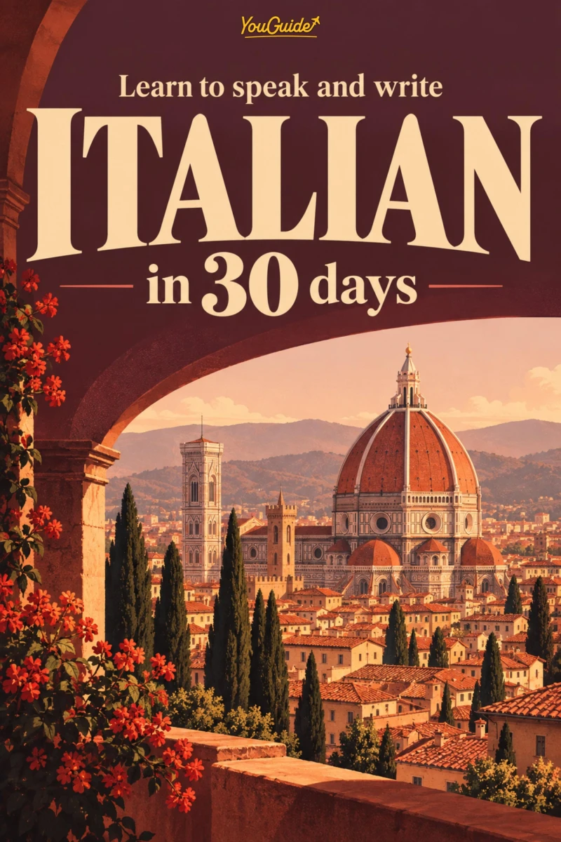 Portada: Learn to speak and write Italian in 30 days