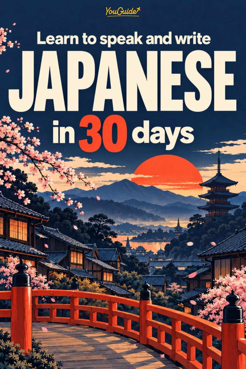 Portada: Learn to speak and write Japanese in 30 days