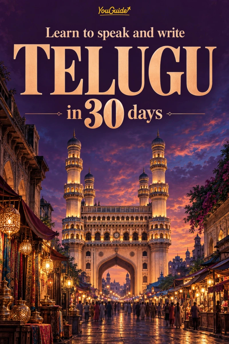 Portada: Learn to speak and write Telugu in 30 days