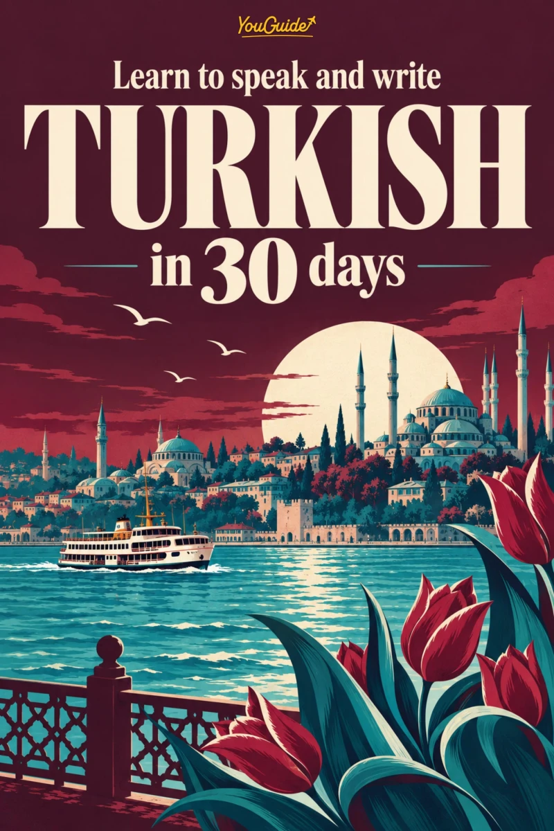 Portada: Learn to speak and write Turkish in 30 days