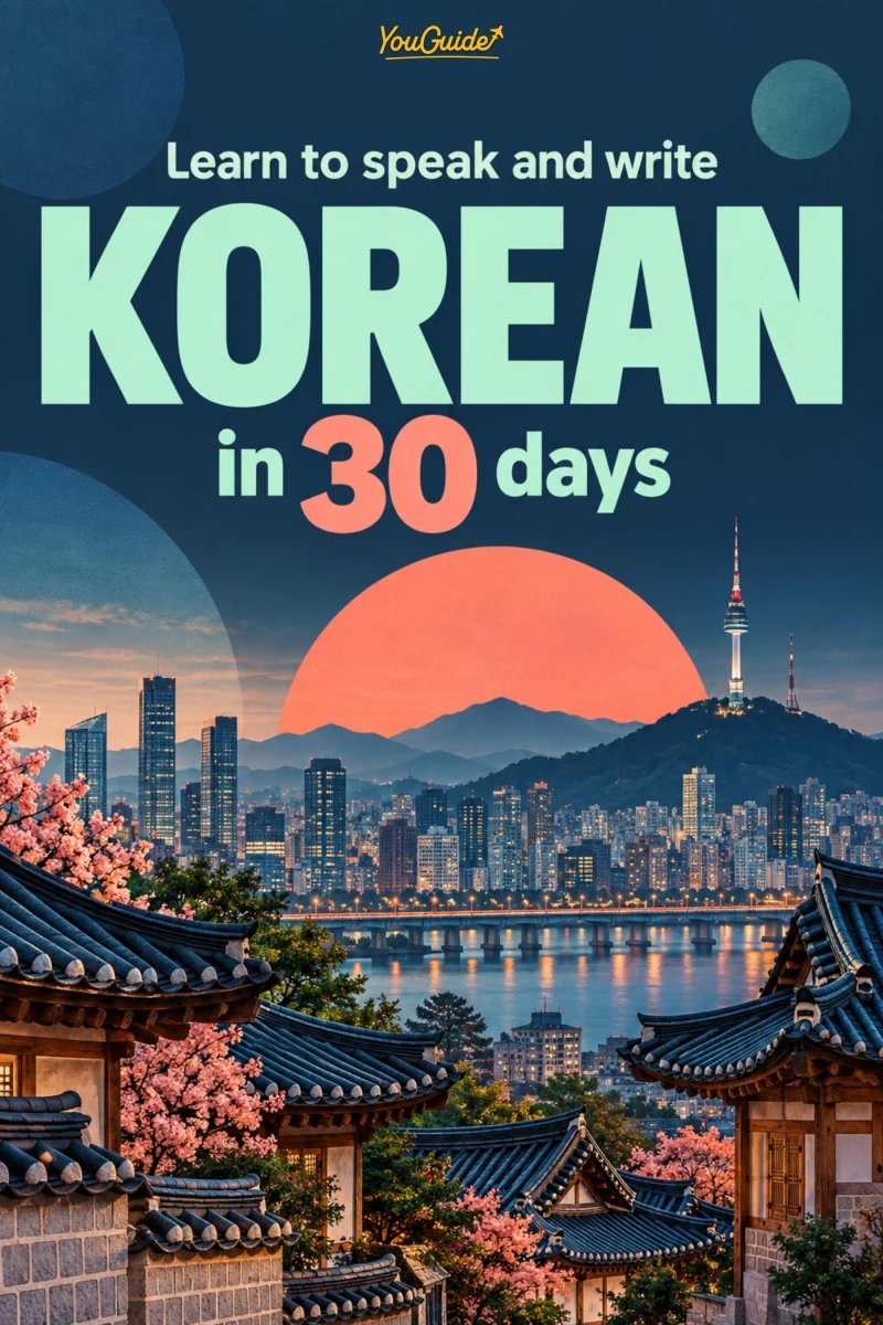 Portada: Learn to speak and write Korean in 30 days