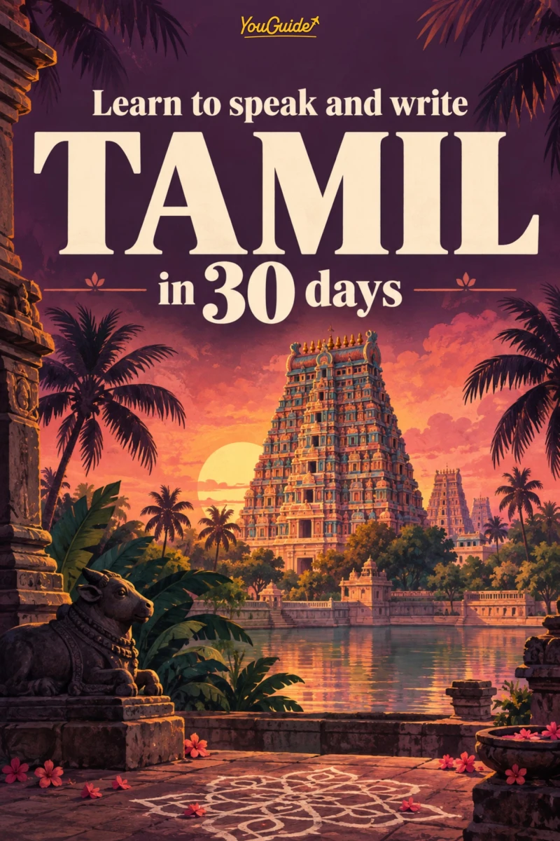 Portada: Learn to speak and write Tamil in 30 days