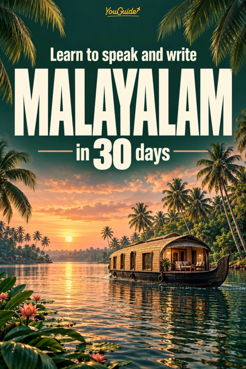 Portada: Learn to speak and write Malayalam in 30 days