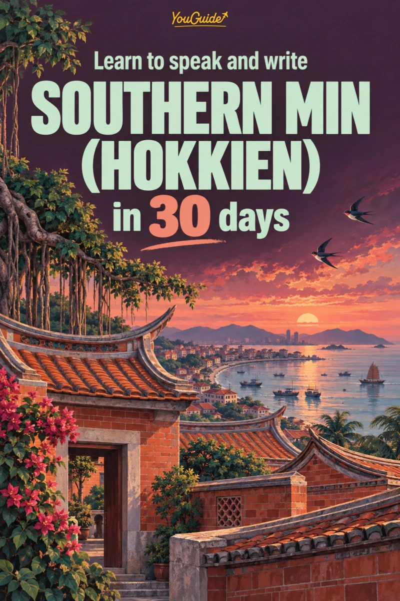 Portada: Learn to speak and write Southern Min (Hokkien) in 30 days