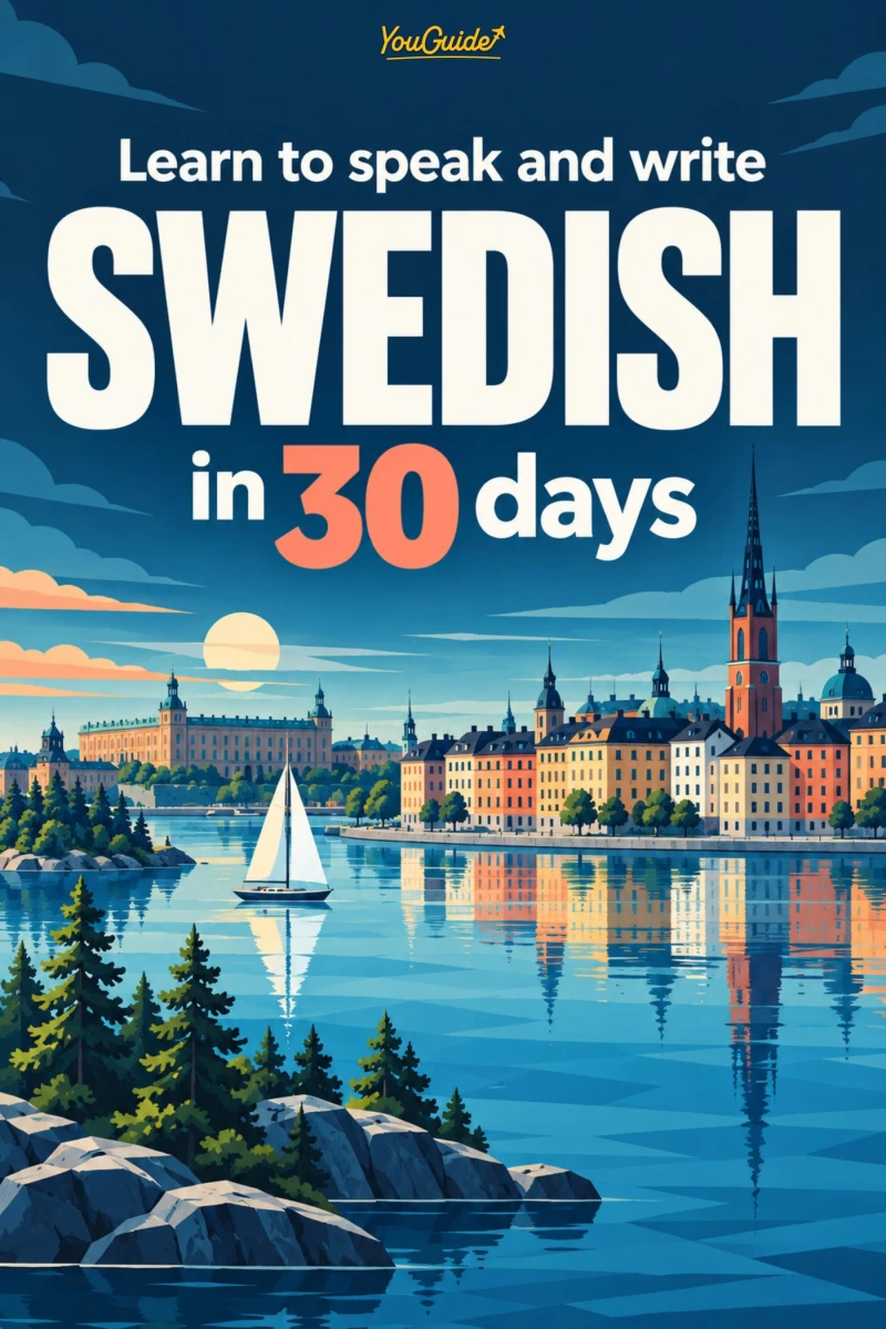 Portada: Learn to speak and write Swedish in 30 days