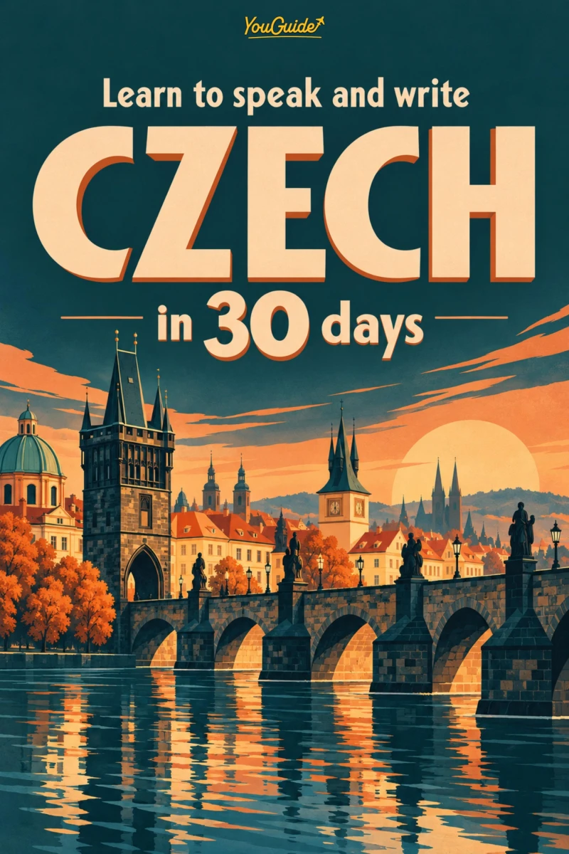 Portada: Learn to speak and write Czech in 30 days