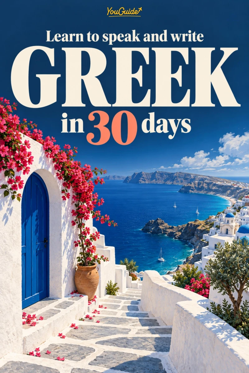 Portada: Learn to speak and write Greek in 30 days