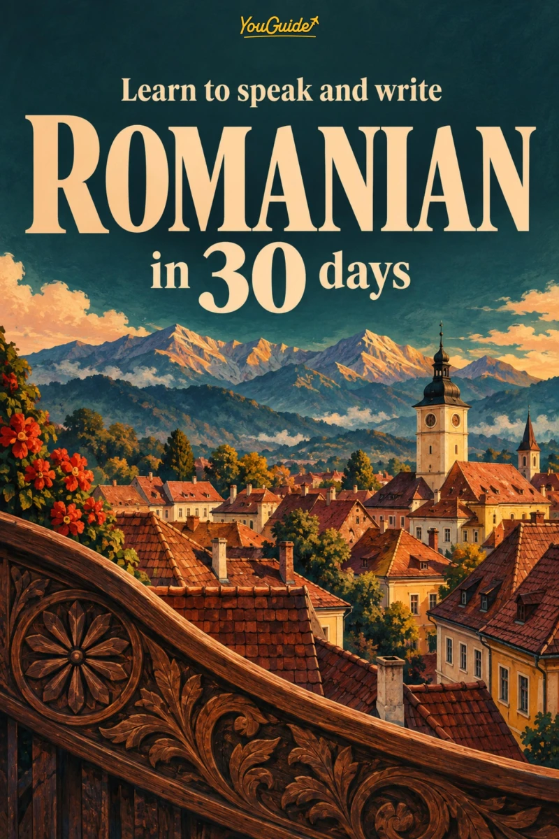 Portada: Learn to speak and write Romanian in 30 days