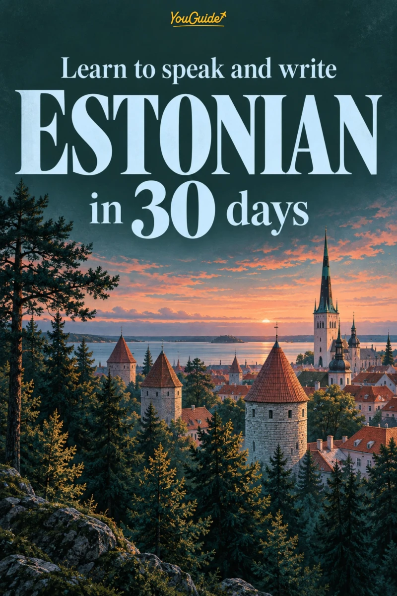 Portada: Learn to speak and write Estonian in 30 days
