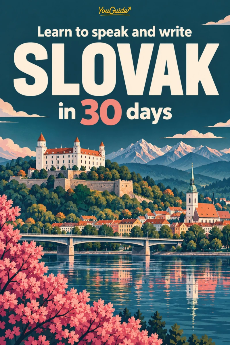 Portada: Learn to speak and write Slovak in 30 days