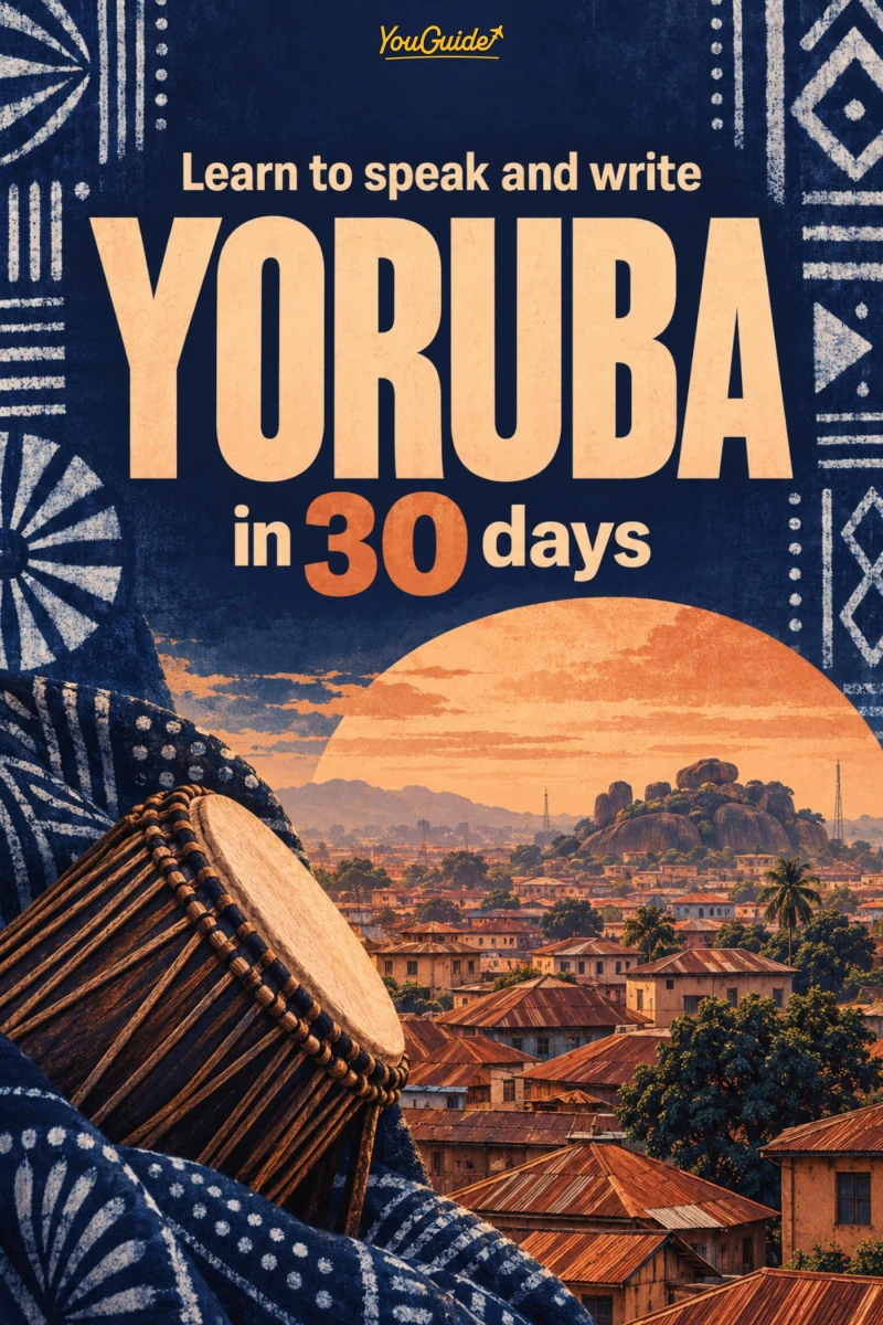 Portada: Learn to speak and write Yoruba in 30 days