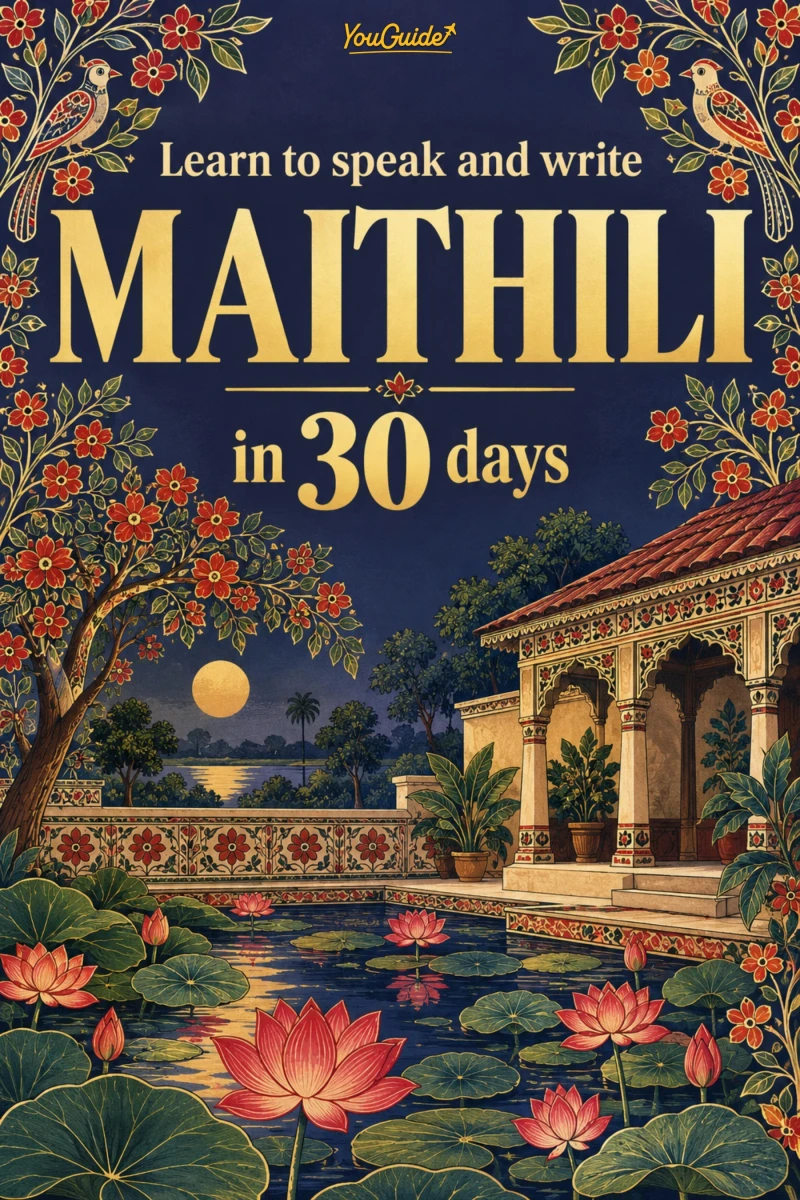 Portada: Learn to speak and write Maithili in 30 days