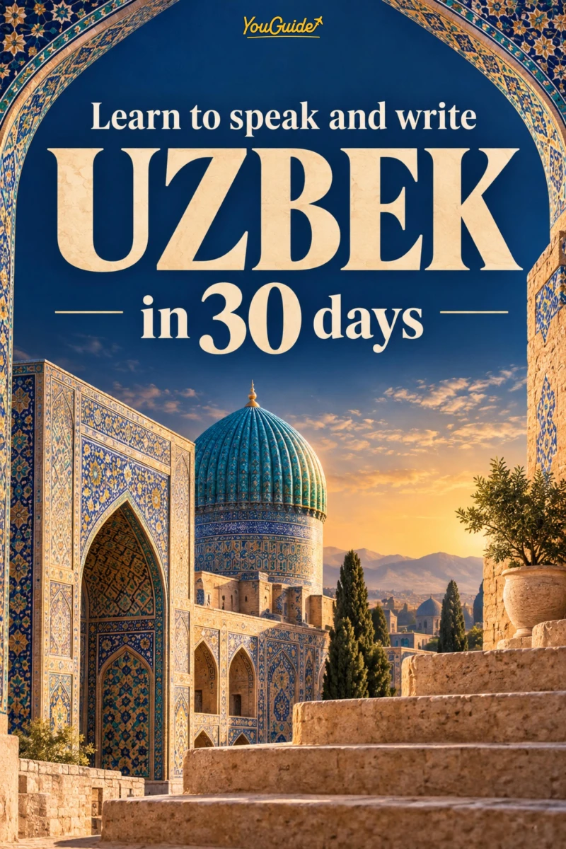 Portada: Learn to speak and write Uzbek in 30 days