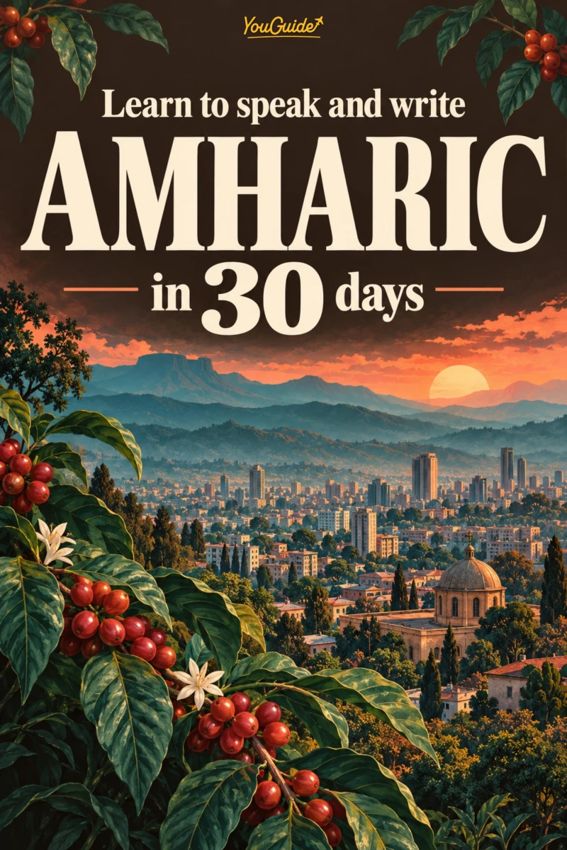 Portada: Learn to speak and write Amharic in 30 days