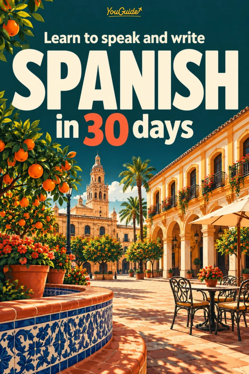 Portada: Learn to speak and write Spanish in 30 days