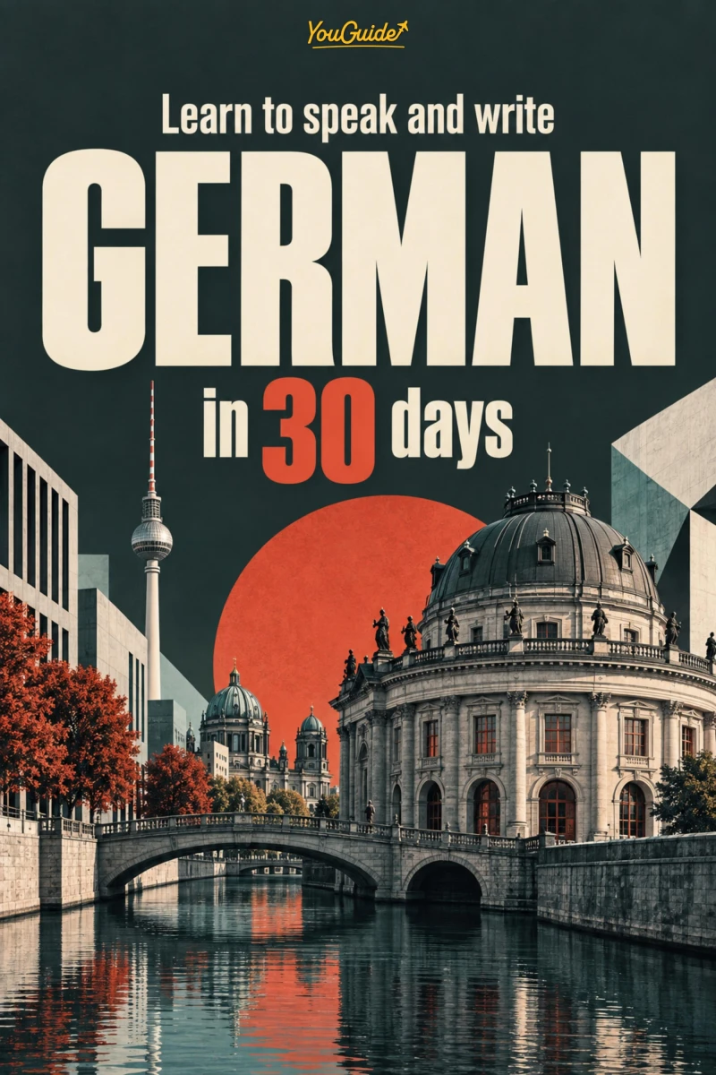 Portada: Learn to speak and write German in 30 days