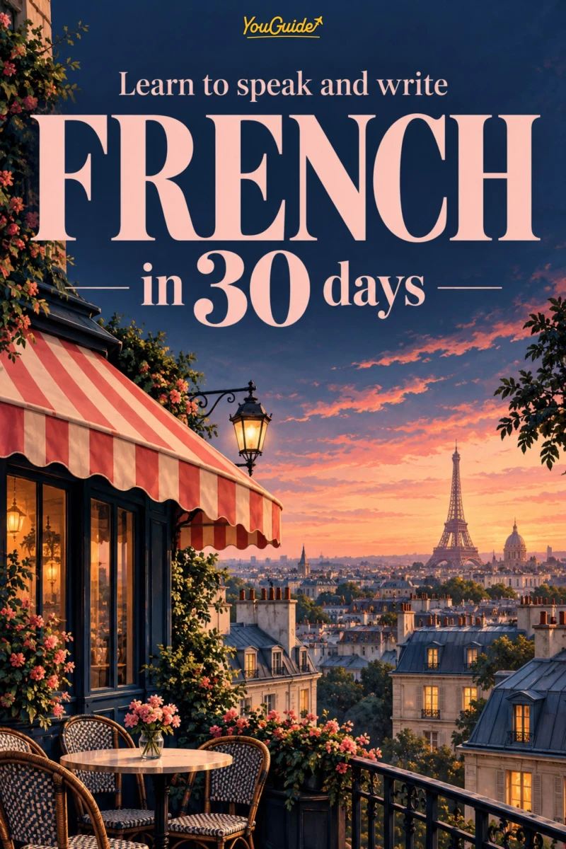 Portada: Learn to speak and write French in 30 days