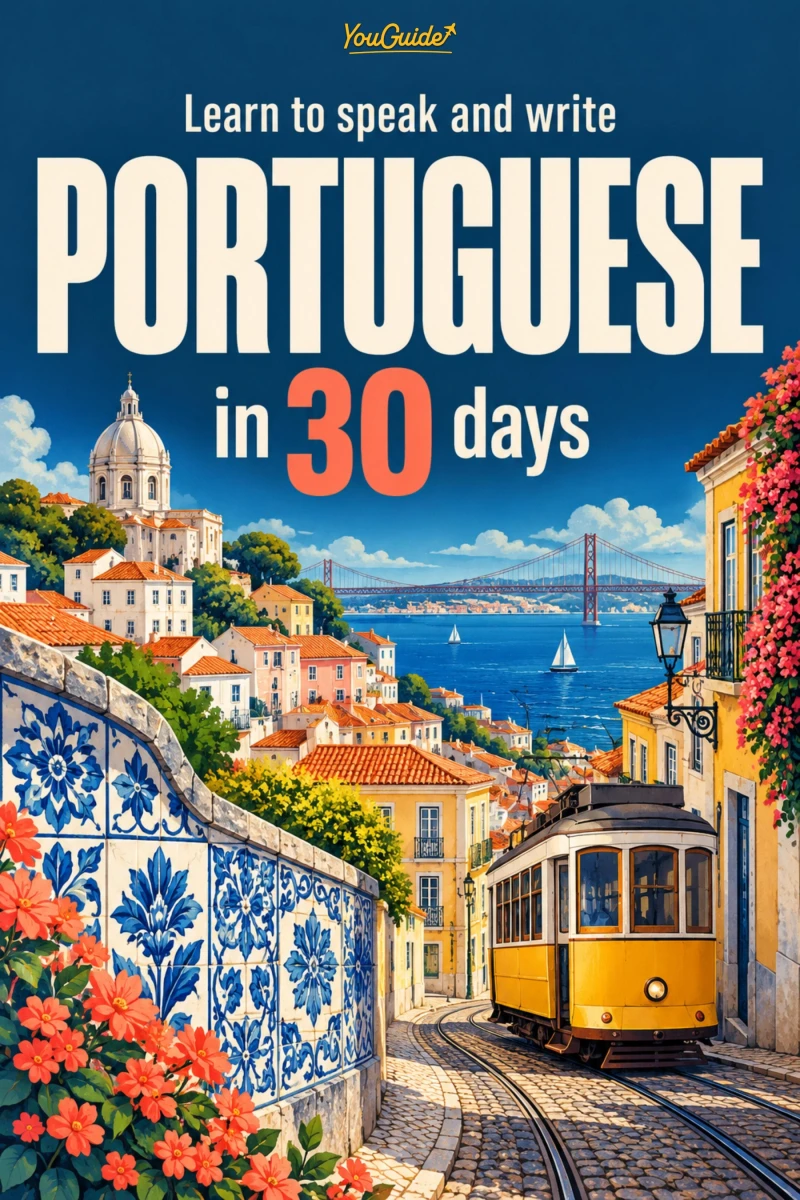 Portada: Learn to speak and write Portuguese in 30 days