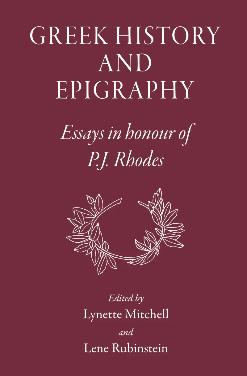 Portada: Greek History and Epigraphy