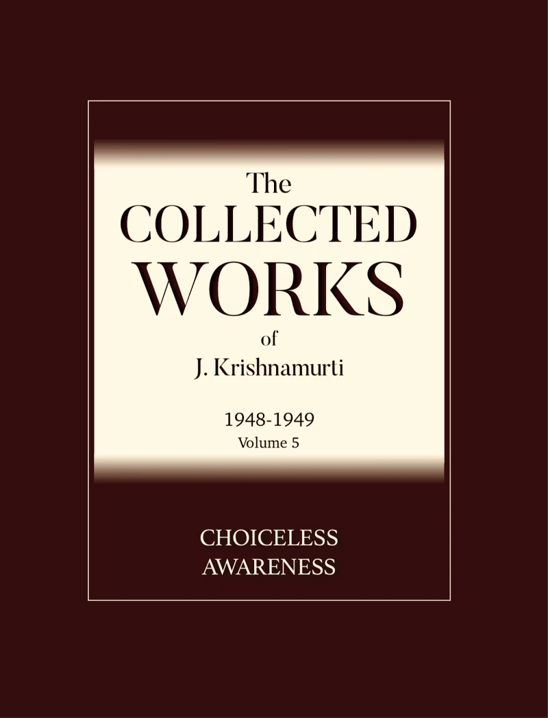 Portada: Choiceless Awareness