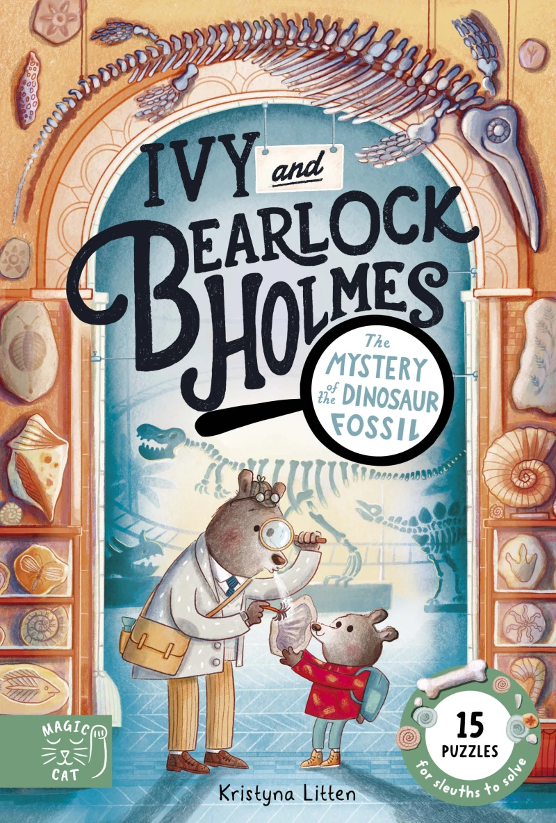 Portada: The Mystery of the Dinosaur Fossil (Ivy and Bearlock 2)