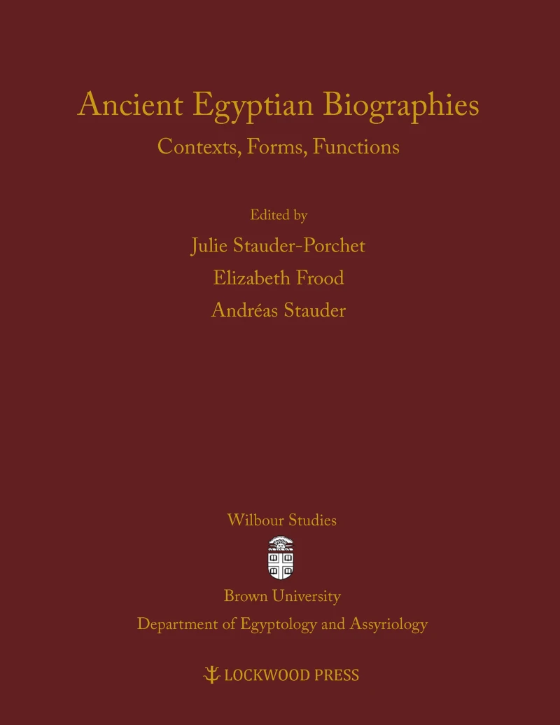 Portada: Ancient Egyptian Biographies