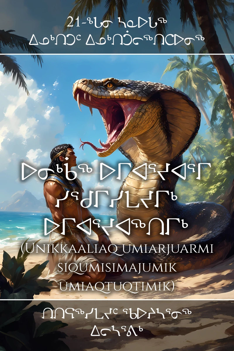 Portada: ᐅᓂᒃᑳᖅ ᐅᒥᐊᕐᔪᐊᕐᒥ ᓯᖁᒥᓯᒪᔪᒥᒃ ᐅᒥᐊᕐᔪᐊᖅᑎᒥᒃ
