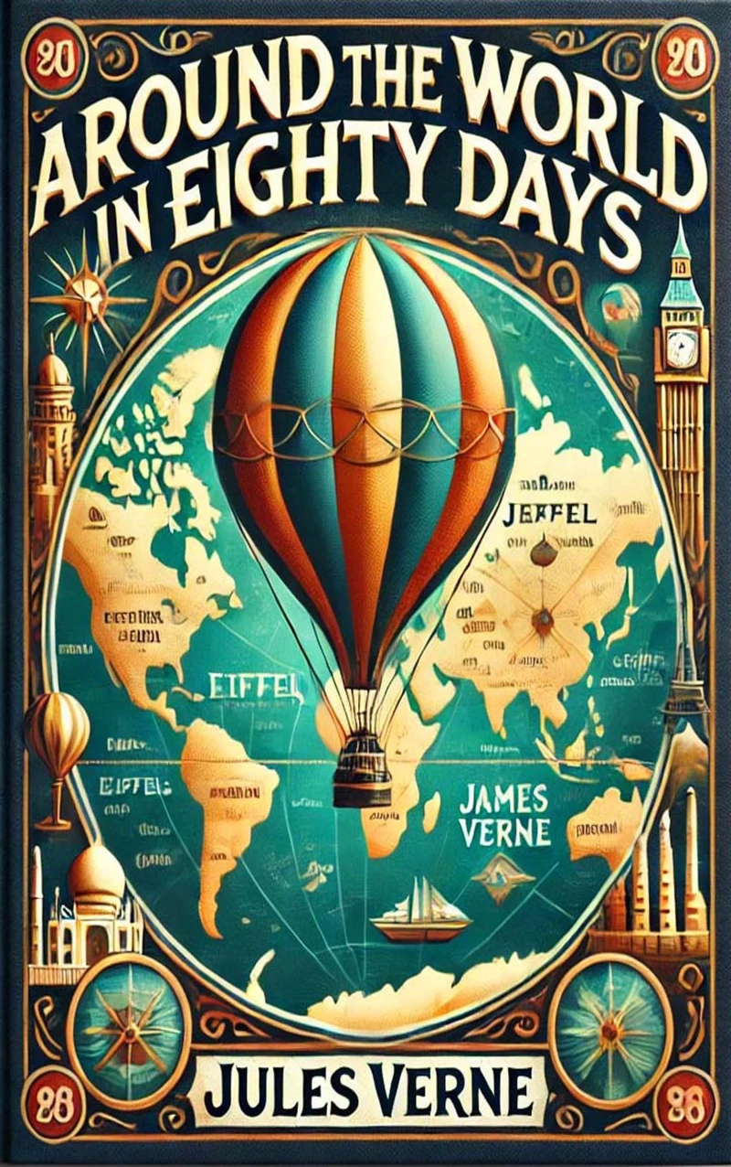 Portada: Around the World in Eighty Days