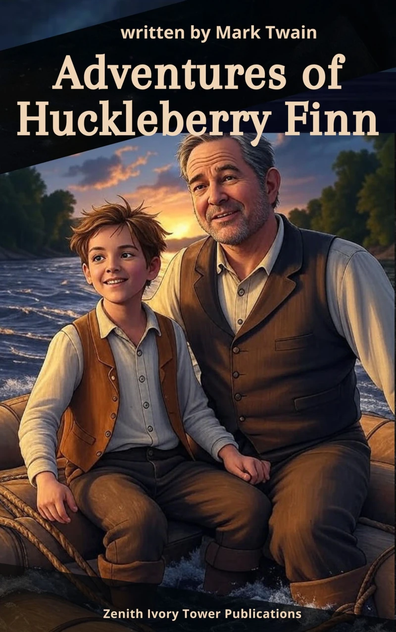 Portada: Adventures of Huckleberry Finn