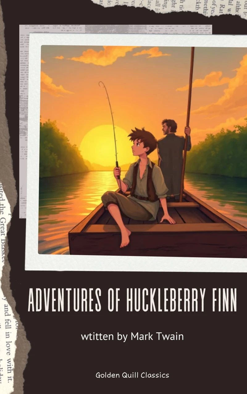 Portada: Adventures of Huckleberry Finn